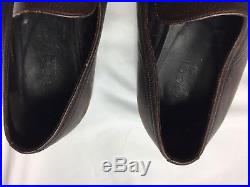 Gucci Men's Size 9.5 D Brown Slip-On Dress Shoes Vintage 161471 Leather