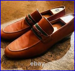 Gucci Vintage Slip-On Brown Leather Loafers US 10D (100% Genuine)