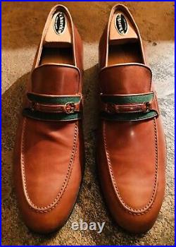 Gucci Vintage Slip-On Brown Leather Loafers US 10D (100% Genuine)