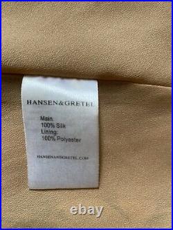 HANSEN AND GRETEL SIZE S / 1 SILK FLORAL BIAS CUT SLIP DRESS 90'S Vintage look