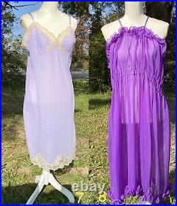 HUGE GORGEOUS 54PC VINTAGE LINGERIE LOT MIXED ERA 60s-90s. RESELLER LOT UFLAWED