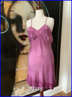 Hand Dyed Slip Dress 1950 Vintage Slip Dress Hand Dyed Purple