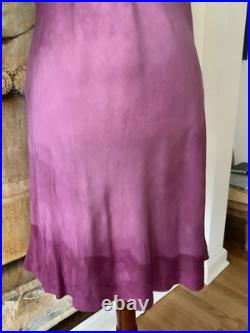 Hand Dyed Slip Dress 1950 Vintage Slip Dress Hand Dyed Purple