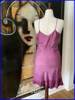 Hand Dyed Slip Dress 1950 Vintage Slip Dress Hand Dyed Purple