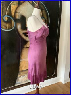 Hand Dyed Slip Dress 1950 Vintage Slip Dress Hand Dyed Purple