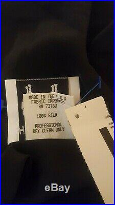 Harari Vintage New Short Sheath Silk 100% Black Dress LBD Slip Chemise Sze Large