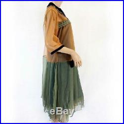 Hopeless Romantic Nataya Vintage Collared Bead Gown Dress Slip Set 1X fits XL