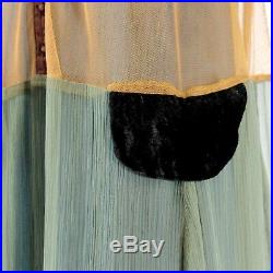 Hopeless Romantic Nataya Vintage Collared Bead Party Gown Dress Slip Set Large