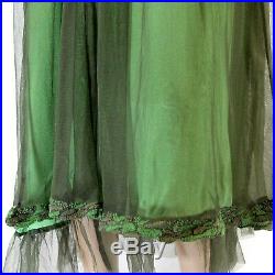 Hopeless Romantic by Nataya Plus Vintage Green Party Gown Dress Slip Set 2X