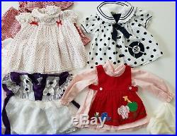 Huge Lot Vintage Baby Girl Dresses Bonnets Panties Slip Cute Infant NB-24 months