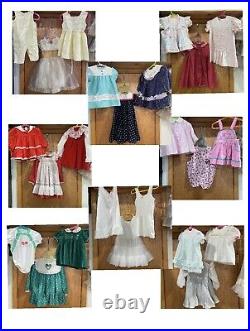 Huge Vintage 50s 60s 70s 80s Baby Toddler Girls 40 pc Lot Dresses Overalls Slip