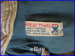 IDEAL Vintage SHIRLEY TEMPLE Doll Dress Slip & Shoes Set Nov & Toy Co Estate