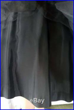 INCREDIBLE Vtg 1950s Organza Lace Pin-Tuck Full Skirt Dress w Slip Crinoline S-M