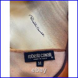 Iconic Vintage F/W 2000 Roberto Cavalli Tiger Silk Maxi Slip Dress