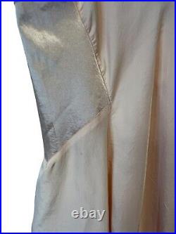 Incredible Rare 1940s Vintage Shar-loo Trillium Of Bur-mil Satin Slip Dress