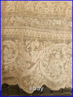 Intricate Lace 20's Flapper Full Length Slip Beige Silk So Much Lace