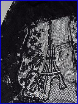 JEAN PAUL GAULTIER S/S 1997 Eiffel Tower Lace Slip SIZE 44 IT Vintage 90s Paris