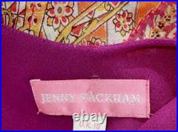 JENNY PACKHAM Vintage 2000's Sequin & Bead Embellished Silk Bias Evening Dress