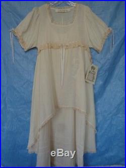 Jane Mohr for DTK Vintage 2 pc Dress & Slip SetlinenNWT! OS 46hip 38-40 bust