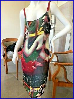 Jean Paul Gaultier Classique Rare Vintage Slip Dress With Unusual Nude Print