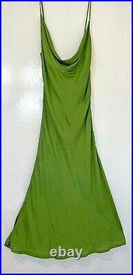 Jean Paul Gaultier Vintage Green Strap Dress cami strappy slip flared emerald