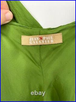 Jean Paul Gaultier Vintage Green Strap Dress cami strappy slip flared emerald