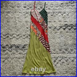 Jean Paul Gaultier Vintage Patchwork Silk Slip Dress size 4