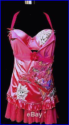 Jem & The Holograms pink vintage slip dress S/M Plastics Style! By Lexa Vonn