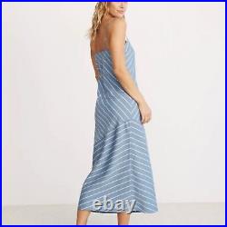 Jenni Kayne Kendall Slip Dress Vintage Blue Stripe Midi Size Medium