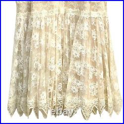 Jessica McClintock Vintage Wedding Formal 1920s Flapper Style Lace Dress Size 6