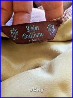 John Galliano 1990's Bias Cut Mauve Knit Slip Dress with Lace Embellishmen