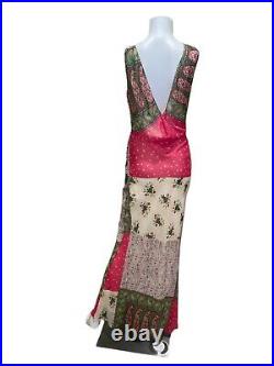 John Galliano For Christian Dior Vintage 2004 Paisley Print Silk Dress W Shawl