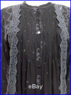 Johnny Was Vintage Prairie Button Front Maxi Dress with Slip M JW51100917