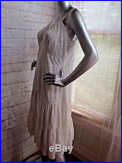 Komar Vintage Ivory 2 Tiered Lingerie/Slip or Wear it as Summer Dress Size L