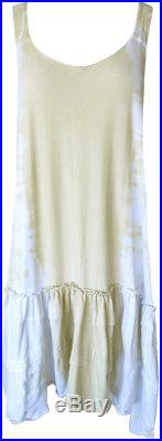 Krista Larson Daffodil & White Tie-Dye Cotton Cottage Slip Vintage Style