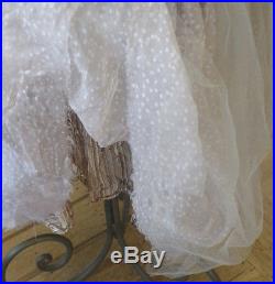 Krista Larson Gray Silk Taffeta Long Roxy Slip Romantic Vintage Style