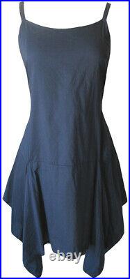 Krista Larson Navy Blue Cotton Short Pinwheel Slip Layering Vintage Inspired