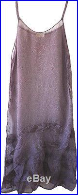 Krista Larson Purple Polka Dot Silk Organza Tsunami Slip Romantic Vintage Style