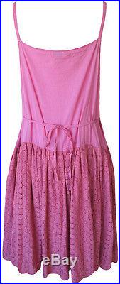 Krista Larson Raspberry Cotton & Lace Appledore Slip Romantic Vintage Style