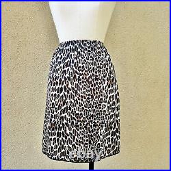 LEOPARD Animal Print 50s 1950's 60s 60's Vintage Nylon Skirt Dress Half Slip S M