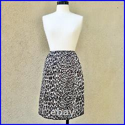 LEOPARD Animal Print 50s 1950's 60s 60's Vintage Nylon Skirt Dress Half Slip S M