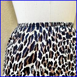 LEOPARD Animal Print 50s 1950's 60s 60's Vintage Nylon Skirt Dress Half Slip S M