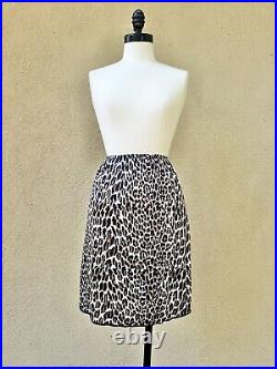 LEOPARD Animal Print 50s 1950's 60s 60's Vintage Nylon Skirt Dress Half Slip S M