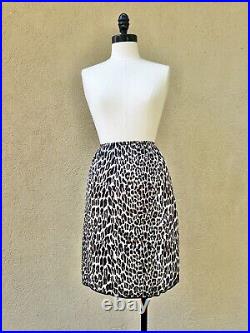 LEOPARD Animal Print 50s 1950's 60s 60's Vintage Nylon Skirt Dress Half Slip S M