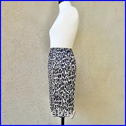 LEOPARD Animal Print 50s 1950's 60s 60's Vintage Nylon Skirt Dress Half Slip S M