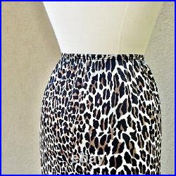 LEOPARD Animal Print 50s 1950's 60s 60's Vintage Nylon Skirt Dress Half Slip S M