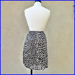 LEOPARD Animal Print 50s 1950's 60s 60's Vintage Nylon Skirt Dress Half Slip S M