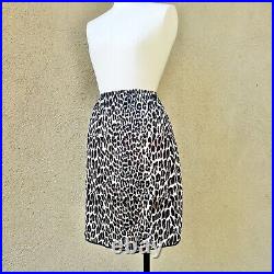 LEOPARD Animal Print 50s 1950's 60s 60's Vintage Nylon Skirt Dress Half Slip S M