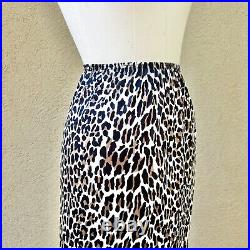 LEOPARD Animal Print 50s 1950's 60s 60's Vintage Nylon Skirt Dress Half Slip S M