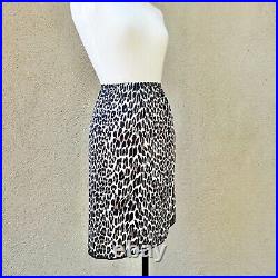 LEOPARD Animal Print 50s 1950's 60s 60's Vintage Nylon Skirt Dress Half Slip S M